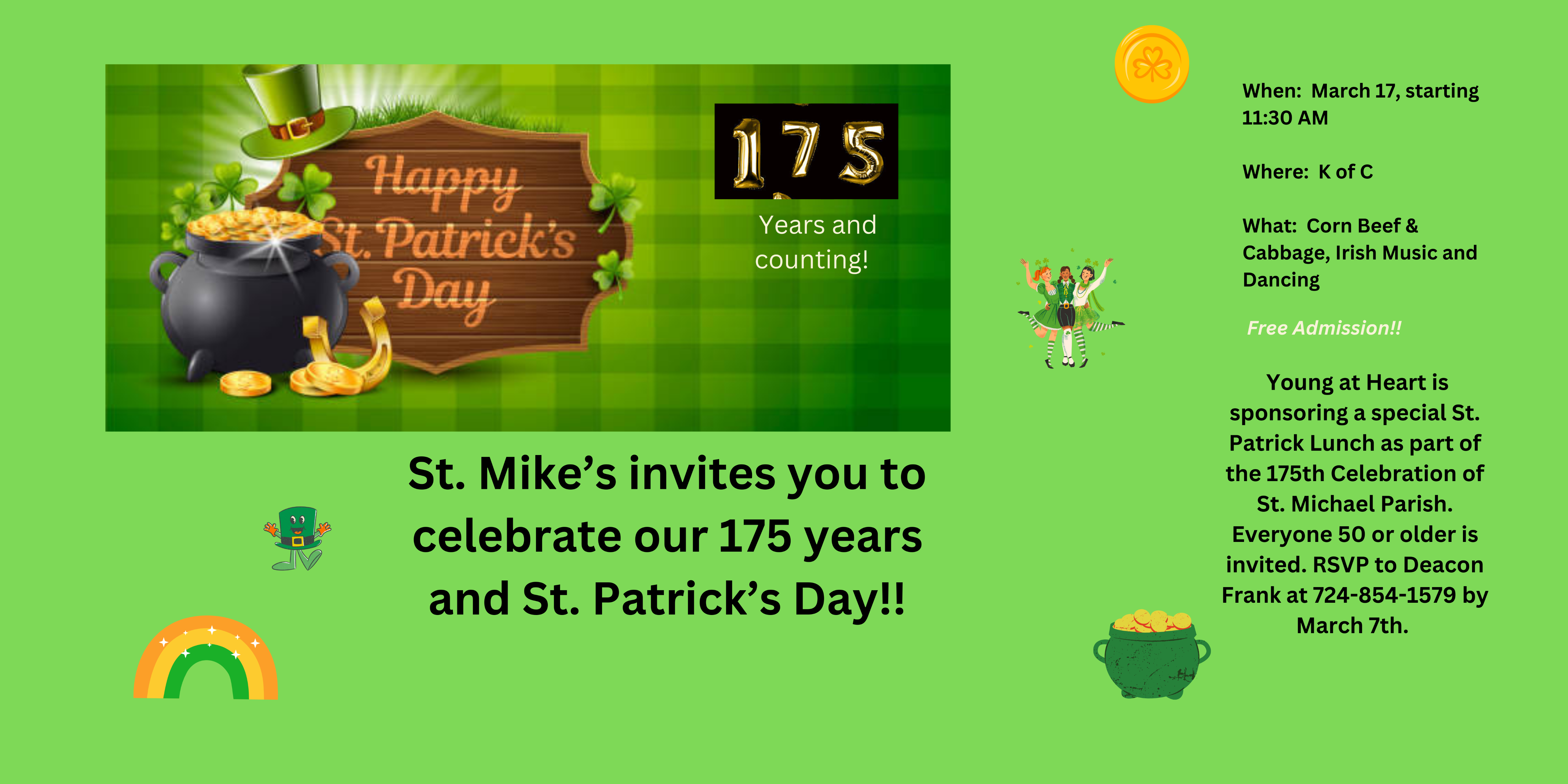 St Patrick Party 2025